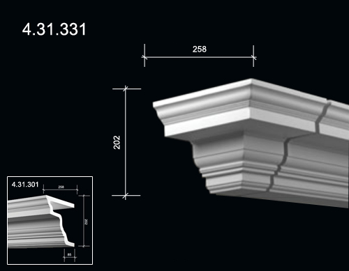 4.31.331  Polyurethane decorative elements