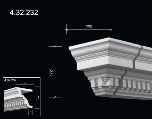 4.32.232  Polyurethane decorative elements