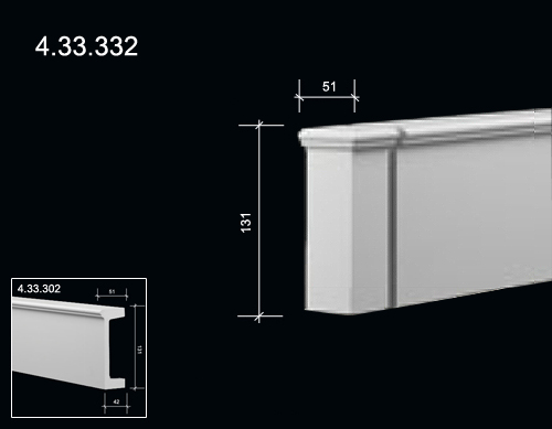 4.33.332  Polyurethane decorative elements