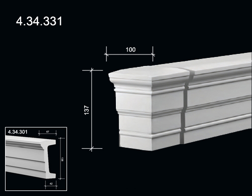 4.34.331  Polyurethane decorative elements