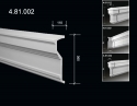 4.81.002 Polyurethane cornices with a smooth profile