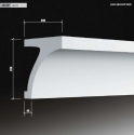 4.91.001 Polyurethane cornices with a smooth profile