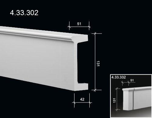  4.33.302  Polyurethane friezes and architraves