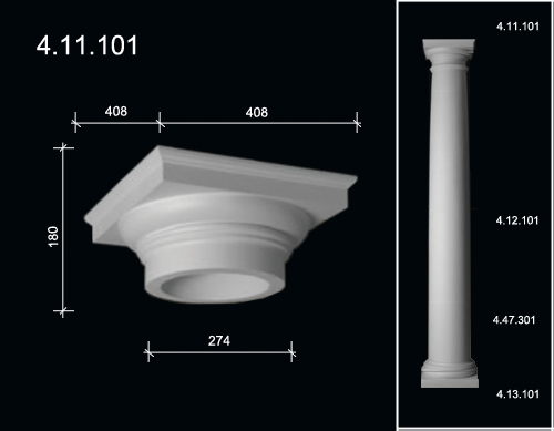 4.11.101 Polyurethane column capitol 