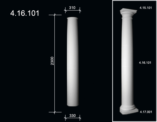 4.16.101 Ствол полуколонны   из полиуретана