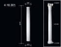 4.16.301 Ствол полуколонны   из полиуретана