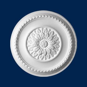 Rosa Polystyrene rosette