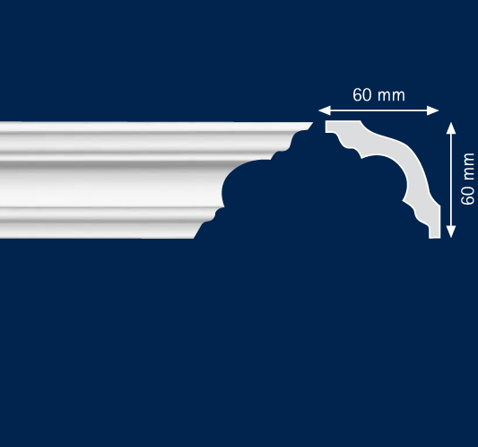 K60 Потолочный багет из полистирола