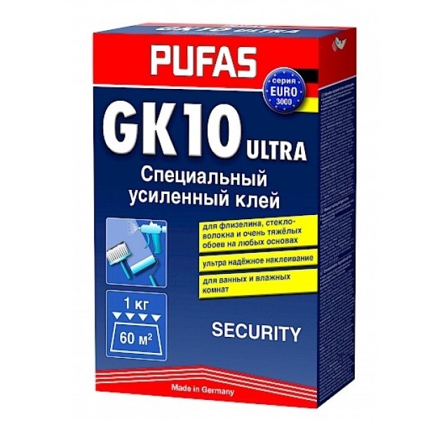 SECURITY GK10 Клей для обоев из стекловолокна и флизелина