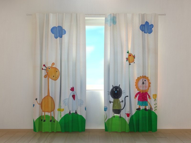 Photo curtains Baby Animals