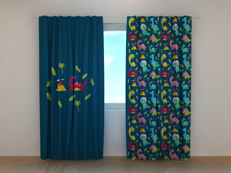 Photo curtains Funny Dinosaurs