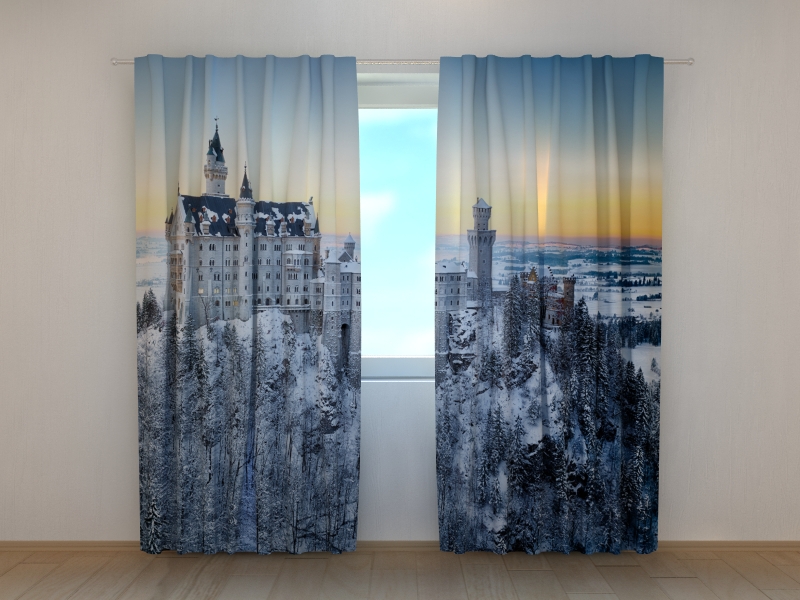 Photo curtains Neuschwanstein Castle in Winter