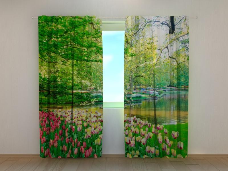 Photo curtains Spring Netherlands Park