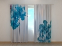 Photo curtains Blue Splashes of Paint