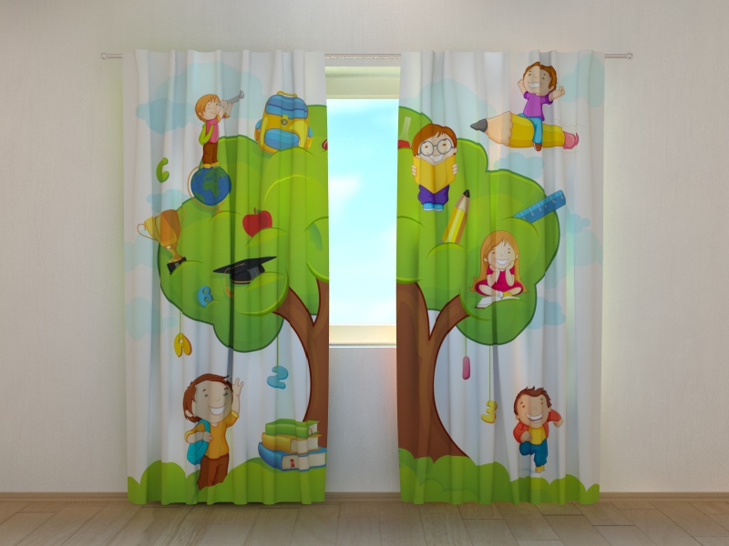 Photo curtains Happy School