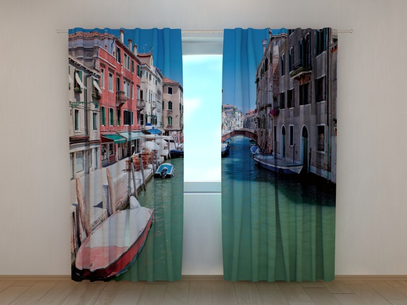 Photo curtains Boat