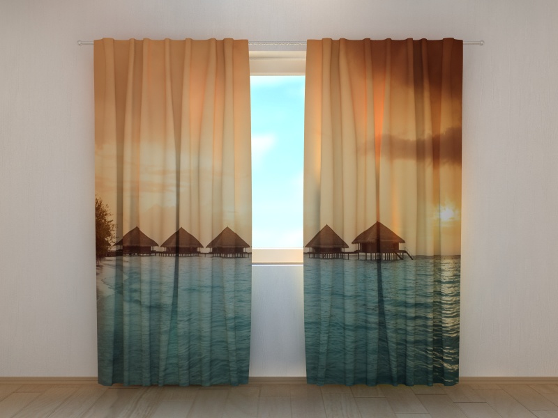 Photo curtains Sunset in Thailand