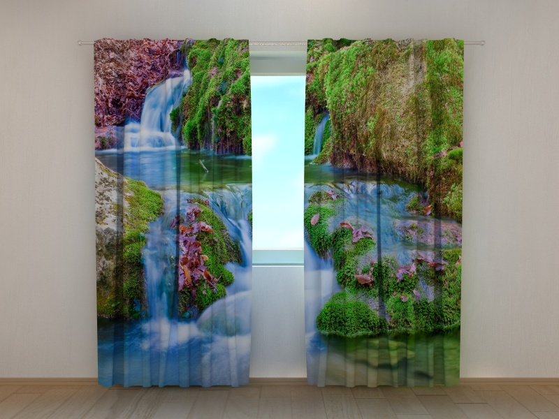 Photo curtains Paradise Waterfalls