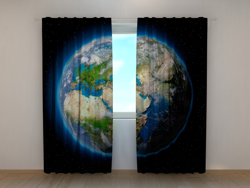 Photo curtains Planet Earth