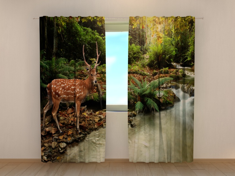 Photo curtains Deer