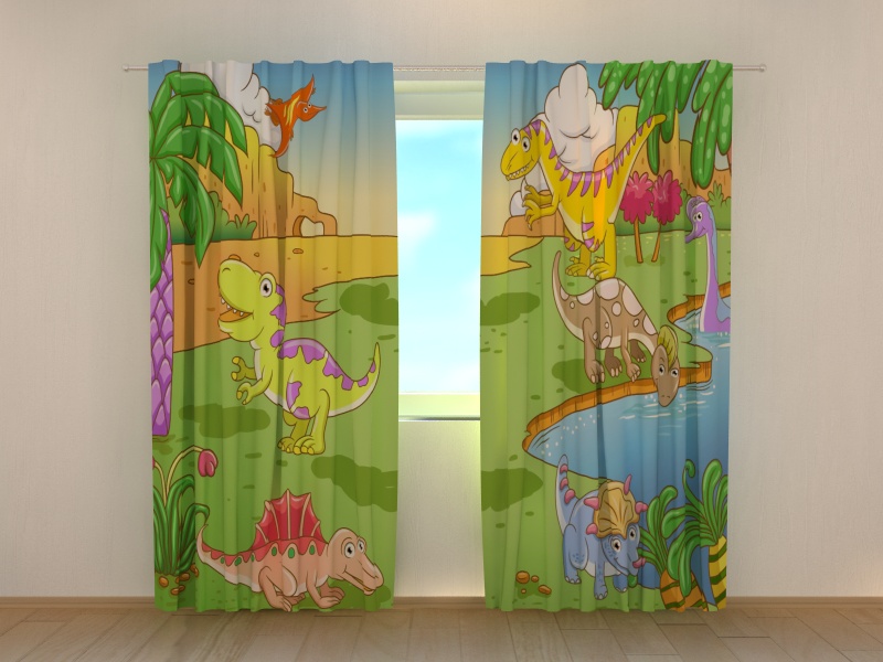 Photo curtains Little Dinosaurs