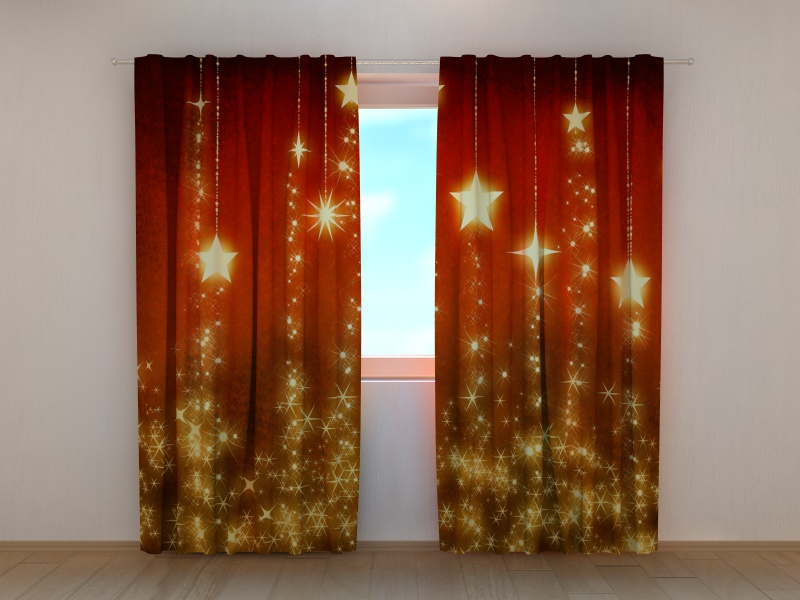 Photo curtains Christmas Stars Background