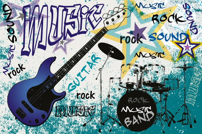 MS-5-0323 Синяя гитара