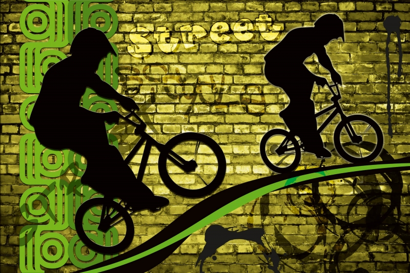 MS-5-0328 Зеленый велосипед