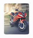 Флисовый плед Красный мотоцикл