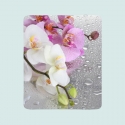 Флисовый плед Орхидеи и дождь