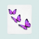 Fleece Blanket Purple Butterfly