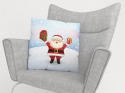 Pillowcase Santa Claus with gift 