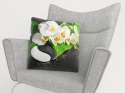 Pillowcase Orchids with stones Yin Yang