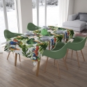 Tablecloth Palm Leaf with Parrots