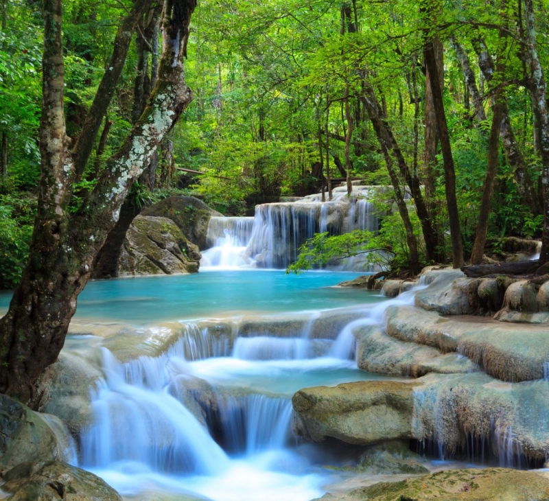 Erawan ūdenskritums, Kančanaburi, Taizeme  