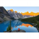 Moraine lake at dawn