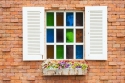 Window with colored glass 
