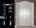 Polyurethane element of framing doors