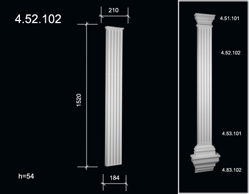 4.52.102 Polyurethane facade pilasters